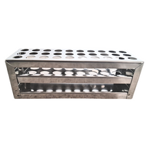 Load image into Gallery viewer, Test Tube Stand Stainless Steel 304 grade, Size 13 mm × 30 Holes Test Tube rack for Laboratory Pack of 1