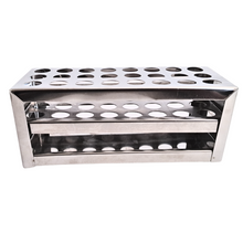 Load image into Gallery viewer, Test Tube Stand Stainless Steel 304 grade, Size 16 mm × 24 Holes Test Tube rack for Laboratory Pack of 1