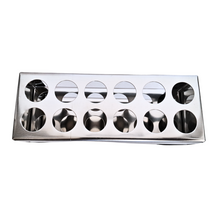 Load image into Gallery viewer, Test Tube Stand Stainless Steel 304 grade, Size 20 mm × 12 Holes Test Tube rack for Laboratory Pack of 1