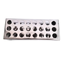 Load image into Gallery viewer, Test Tube Stand Stainless Steel 304 grade, Size 16 mm × 24 Holes Test Tube rack for Laboratory Pack of 1