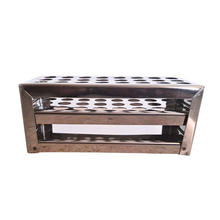 Load image into Gallery viewer, Test Tube Stand Stainless Steel 304 grade, Size 13 mm × 24 Holes Test Tube rack for Laboratory Pack of 1