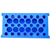 Load image into Gallery viewer, Centrifuge Tube Rack Foldable Space Saving Rack for 15 ml and 50 ml Centrifuge Tube total 33 holes Polypropylene mold Laboratory Plastic Tube Rack Holder (Pack of 1)