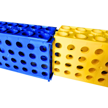 Load image into Gallery viewer, Universal Combi Link Rack | Universal Combi Rack Interconnecting rack | Polypropylene Test Tube Rack Multi-Size 4-Way 80 wells Pack of 1