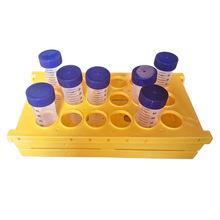 Load image into Gallery viewer, Centrifuge Tube Rack Foldable Space Saving for 50 ml, 18 holes Polypropylene mold Laboratory Plastic Tube Rack Holder (Pack of 1)