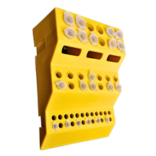 Load image into Gallery viewer, Micro Tube Rack Polypropylene mold 3 Step Interlocking for 0.2 ml, 0.5 ml, 1.5 ml and 2 ml MCTs (Pink, Blue, Yellow Pack of 3)