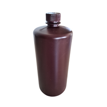 Load image into Gallery viewer, Reagent Bottle (Narrow Mouth) HDPE Plastic mold Plastic Amber color 500 ml (Pack of 1)