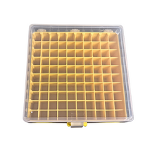 Load image into Gallery viewer, Cryo box (PP) 100 places for 1ml and 1.8 ml cryo vials, Cryo Box Vial Rack, Freezer Storage Fit for 2 ml Cryo storage Freezing Box (Pack of 1)
