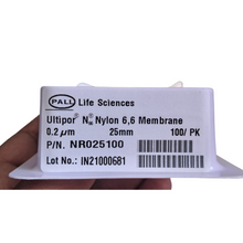 Load image into Gallery viewer, Filter membrane Nylon 0.2 μm, 25 mm size PALL Life science 100 pcs packing, Pack of 1