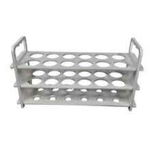 Load image into Gallery viewer, Plastic Test Tube Stand for Laboratory Use 3 TIER: 25mm × 12 Holes (Pack of 1) | Durable & Lightweight Science Lab Rack for Students, Schools, Colleges & Chemistry Experiments