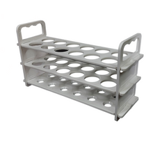 Load image into Gallery viewer, Plastic Test Tube Stand for Laboratory Use 3 TIER: 25mm × 12 Holes (Pack of 1) | Durable & Lightweight Science Lab Rack for Students, Schools, Colleges & Chemistry Experiments