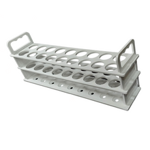 Load image into Gallery viewer, Plastic Test Tube Stand for Laboratory Use 3 TIER: 25mm × 18 Holes (Pack of 1) | Durable & Lightweight Science Lab Rack for Students, Schools, Colleges & Chemistry Experiments