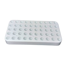 Load image into Gallery viewer, Cryo rack 1.8 ml, 2ml Vial Rack, Lab HPLC Vial Holder, 12mm Vial Tray Holder 50-Well Stackable, White Tube Rack for 2ml Autosampler Vial (Pack of 1)