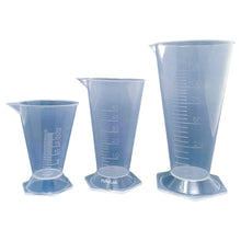 Load image into Gallery viewer, Conical Measure or Measuring Beaker Moulded in polypropylene, For measure liquid - Set of 3 (25 Ml/50 Ml/125Ml)