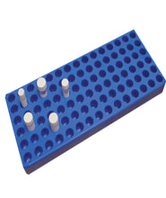Load image into Gallery viewer, Scintillation Vial Rack For 90 Vails of 8 ml Scintillation Vials Pack of 1 | Polypropylene Autoclavable, Chemical Resistant & Durable Laboratory Organizer