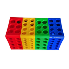 Load image into Gallery viewer, Rotatable Multi Rack Plastic for different sizes of test tubes and centrifuge tubes (Pack of 1)