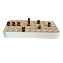Load image into Gallery viewer, Cryo rack 1.8 ml, 2ml Vial Rack, Lab HPLC Vial Holder, 12mm Vial Tray Holder 50-Well Stackable, White Tube Rack for 2ml Autosampler Vial (Pack of 1)