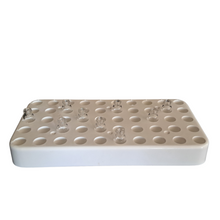 Load image into Gallery viewer, Cryo rack 1.8 ml, 2ml Vial Rack, Lab HPLC Vial Holder, 12mm Vial Tray Holder 50-Well Stackable, White Tube Rack for 2ml Autosampler Vial (Pack of 1)