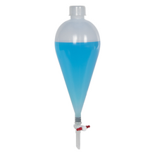 Load image into Gallery viewer, Seperatory Funnels 500 ml Polypropylene made Pear Shaped (Pack of 1)