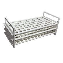 Load image into Gallery viewer, Plastic Test Tube Stand 3 TIER: 13 mm × 72 Holes Pack of 1 for Laboratory Use | Durable & Lightweight Science Lab Rack for Students, Schools, Colleges & Chemistry Experiments