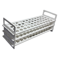 Load image into Gallery viewer, Plastic Test Tube Stand 3 TIER: 13 mm × 48 Holes Pack of 1 for Laboratory Use | Durable & Lightweight Science Lab Rack for Students, Schools, Colleges & Chemistry Experiments