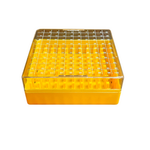 Load image into Gallery viewer, Cryo Box Polycarbonate Freezer Boxes, Vial Rack, Freezer Storage, 9 x 9 Array, 100 Place, 130mm Length x 130mm Width x 52mm Height. Fit for 1 ml, 1.8 ml and 2 ml Cryo Vials (Pack of One)