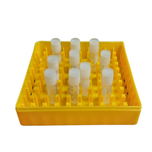 Load image into Gallery viewer, Cryo Box Polycarbonate Freezer Boxes, Vial Rack, Freezer Storage, 9 x 9 Array, 100 Place, 130mm Length x 130mm Width x 52mm Height. Fit for 1 ml, 1.8 ml and 2 ml Cryo Vials (Pack of One)