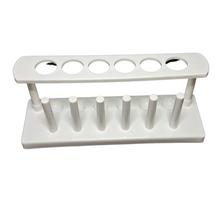 Load image into Gallery viewer, Test Tube Holder Cum Plastic Stand for industrial, Pathology and scientific laboratories 25 mm Diameter Tubes Pack of 1