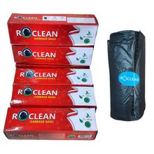 Load image into Gallery viewer, Garbage Bags ROCLEAN Biodegradable (Extra-Large) Size 76 cm x 94 cm Dustbin Bag/Trash Bag For Laboratory- Black Color 15 bags Pack of 1