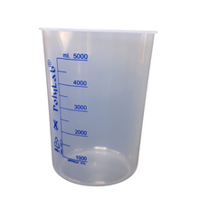 Load image into Gallery viewer, Beaker (Printed Graduation) Measuring Cup, Plastic Science Beaker Transperant 5000 ml for Measuring Liquid in Home | Laboratory | School (Pack of 1)
