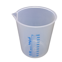 Load image into Gallery viewer, Beaker (Printed Graduation) Measuring Cup, Plastic Science Beaker Transperant 1000 ml for Measuring Liquid in Home | Laboratory | School (Pack of 1)