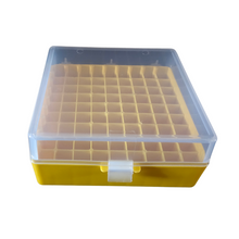 Load image into Gallery viewer, Cryo box (PP) 81 places for 1ml and 1.8ml cryo vials, Cryo Box Vial Rack, Freezer Storage Fit for 2 ml Cryo storage Freezing Box (Pack of 1)