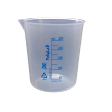 Load image into Gallery viewer, Beaker (Printed Graduation) Measuring Cup, Plastic Science Beaker Transperant 250 ml for Measuring Liquid in Home | Laboratory | School (Pack of 1)