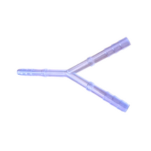 Load image into Gallery viewer, Y Connector Tubing Molded in Polypropylene for connecting two source tubing with one delievery source of tubing Y Tubing Connector (8 mm, Pack of 1)