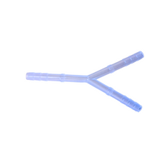 Load image into Gallery viewer, Y Connector Tubing Molded in Polypropylene for connecting two source tubing with one delievery source of tubing Y Tubing Connector (8 mm, Pack of 1)