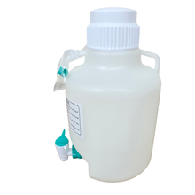Load image into Gallery viewer, Carboy 5 litre with stop cock pack of 1 polypropylene lab chemical storage container | leak-resistant dispensing tap reagent &amp; liquid storage bottle for laboratory, industrial &amp; research use
