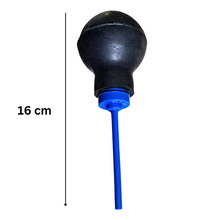 Load image into Gallery viewer, Battery acid filler Rubber Bulb OR Distilled Water Filler or Dropper for battery Hydrometer Long pipe Small size (16 cm, Pack of 1)
