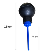 Load image into Gallery viewer, Battery acid filler Rubber Bulb OR Distilled Water Filler or Dropper for battery Hydrometer Long pipe Small size (16 cm, Pack of 1)
