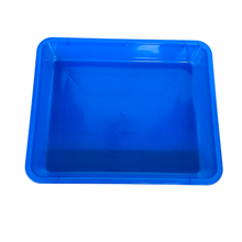 Load image into Gallery viewer, Laboratory Tray 27.5 x 22.5 x 6 cm Pack of 2 | Plastic lab Utility Tray with Raised Edges Blue Color | lab Instrument &amp; Equipment Tray | Medical, Pharmacy, Dental &amp; Research lab Tray
