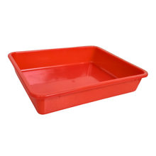 Load image into Gallery viewer, Laboratory Tray 27.5 x 22.5 x 6 cm Pack of 2 | Plastic lab Utility Tray with Raised Edges red Color | lab Instrument &amp; Equipment Tray | Medical, Pharmacy, Dental &amp; Research lab Tray
