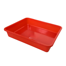 Load image into Gallery viewer, Laboratory Tray 24 x 19 x 4.5 cm Pack of 2 | Plastic lab Utility Tray with Raised Edges red Color | lab Instrument &amp; Equipment Tray | Medical, Pharmacy, Dental &amp; Research lab Tray
