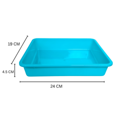 Load image into Gallery viewer, Laboratory Tray 24 x 19 x 4.5 cm Pack of 2 | Plastic lab Utility Tray with Raised Edges Sky Blue Color | lab Instrument &amp; Equipment Tray | Medical, Pharmacy, Dental &amp; Research lab Tray
