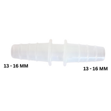Load image into Gallery viewer, Straight Connectors Tapered for tubbing with an ID of 13 mm - 16 mm, Straight Tubing Connector Polypropylene male to male tube connector Medical grade (Pack of 1)

