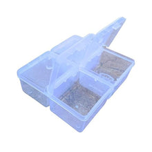 Load image into Gallery viewer, Plastic Boxes 4 in 1 (with 4 Lid) Small Plastic Boxes for Storage of Multipurpose Things Pack of 1 Transparent Square For Multi use at home, office, shop etc Size Small 10 X 8.5 X 3 mm
