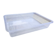 Load image into Gallery viewer, Laboratory Tray 48 x 33 x 11 cm Pack of 1 | Plastic lab Utility Tray with Raised Edges transperant | lab Instrument &amp; Equipment Tray | Medical, Pharmacy, Dental &amp; Research lab Tray
