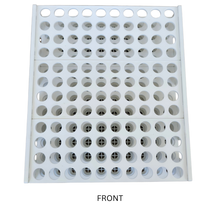 Load image into Gallery viewer, Test Tube Rack 20 mm × 120 Tubes Pack of 1 | Polypropylene (PP) Lab Test Tube Stand | High Capacity Chemical Resistant &amp; Autoclavable Plastic Tube Holder for Biology, Lab &amp; Industrial Use
