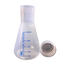 Load image into Gallery viewer, Conical Flask with Stopper 500 ml Plastic Transparent Multi-purpose Flask for Chemistry Lab Experiments Pack of 1
