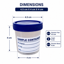 Load image into Gallery viewer, Sample Container 50 ml Pack of 1 | Leak Proof Specimen Container | PP Plastic Sample Collection Jar | Non Sterile Pathology, Medical &amp; Laboratory Use
