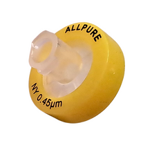 Load image into Gallery viewer, All pure Syringe Filter Hydrophobic Nylon Membrane Disc, 0.45 μm Porosity 13 mm Diameter, PP Housing, Non-Sterile Pack of 100
