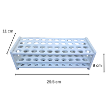 Load image into Gallery viewer, Test Tube Rack 20 mm × 40 Tubes Pack of 1 | Polypropylene (PP) Laboratory Test Tube Stand | Compact Chemical Resistant &amp; Autoclavable Plastic Tube Holder for Biology, Lab &amp; Diagnostic Use
