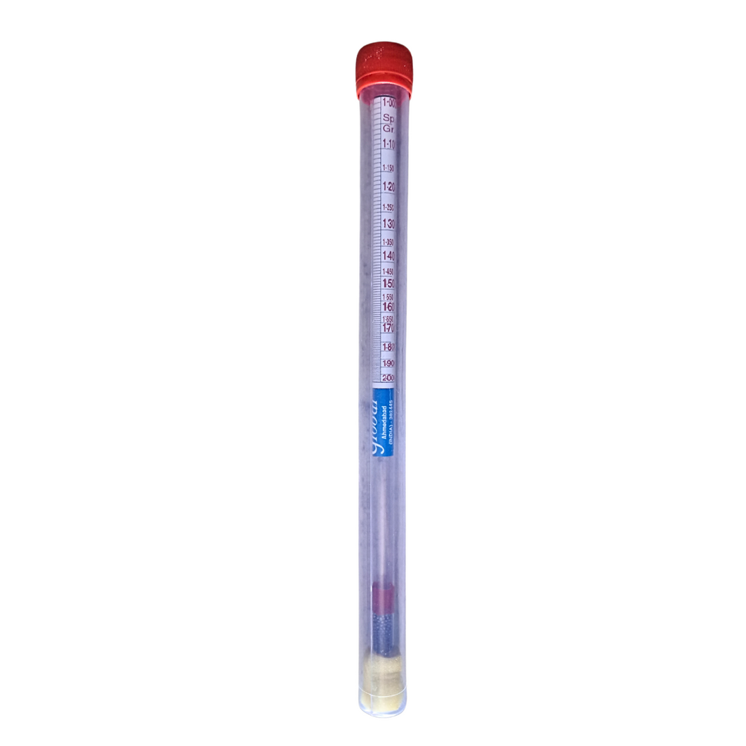 Hydrometer specific gravity Range from 1000-2000 for heavy liquid Pack of 1